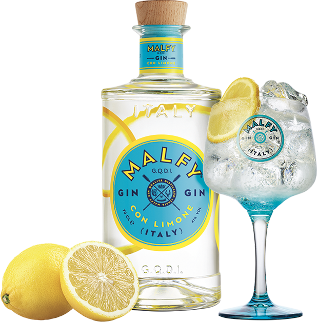 “Malfy Gin Con Limone bottle – Premium Italian gin with a refreshing lemon twist available online with fast delivery from The V Bar in Kenya.”