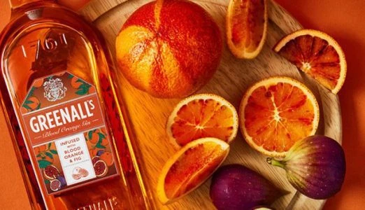 "Greenall’s Blood Orange bottle – Premium gin available online with fast delivery from The V Bar in Nairobi."